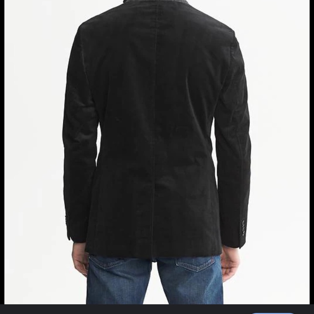 Banana Republic TAILORED-FIT BLACK CORD BLAZER size 40R - Picture 2 of 16